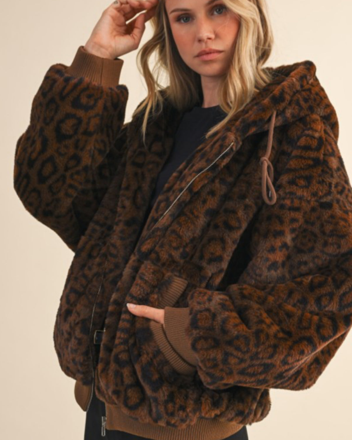 Mob Wife Leopard Fur Jacket