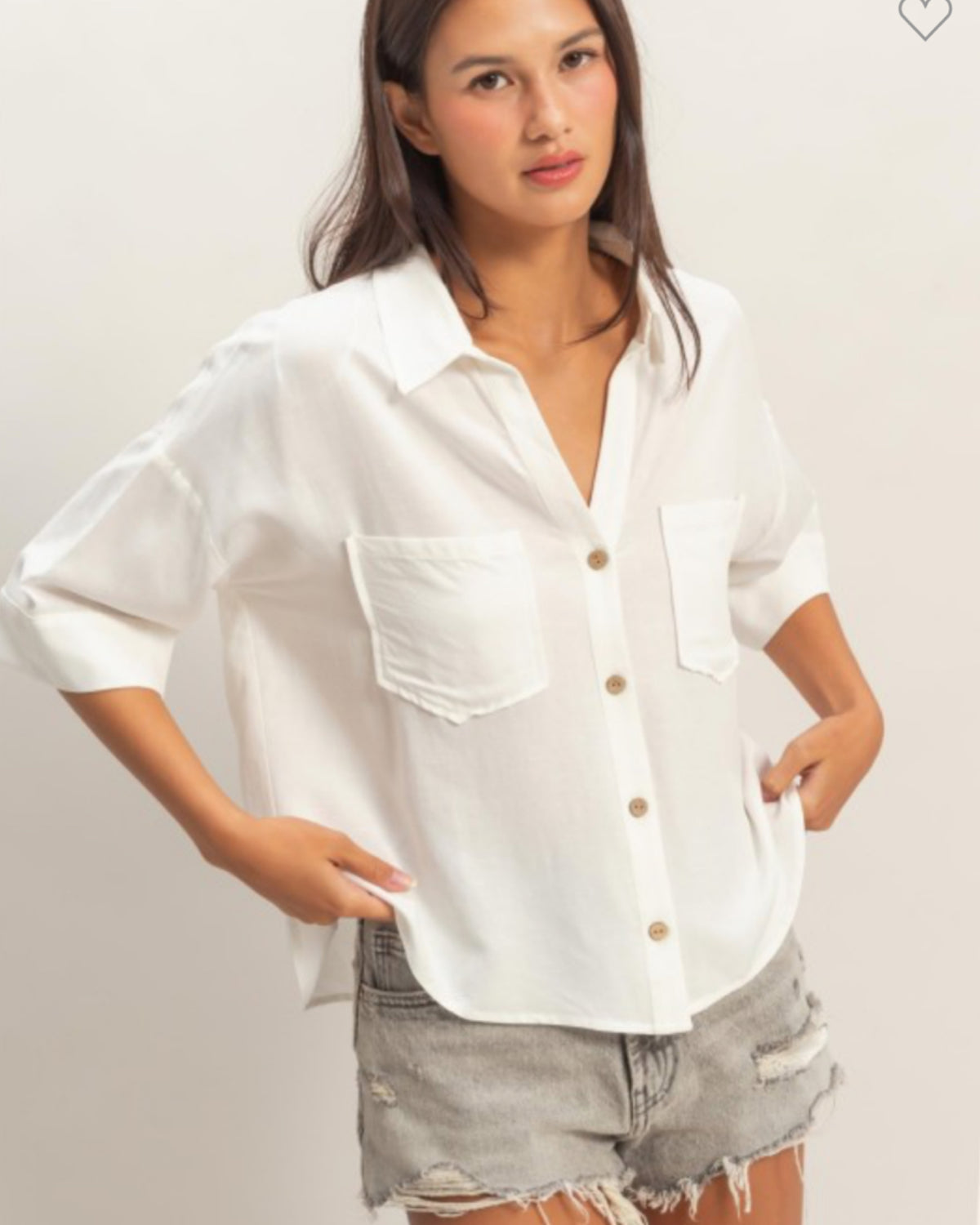 Office Casual Collard Short Sleeve