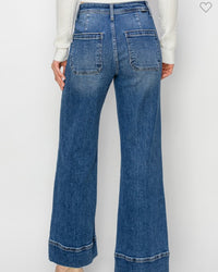 Risen High Rise Crop Wide Jeans