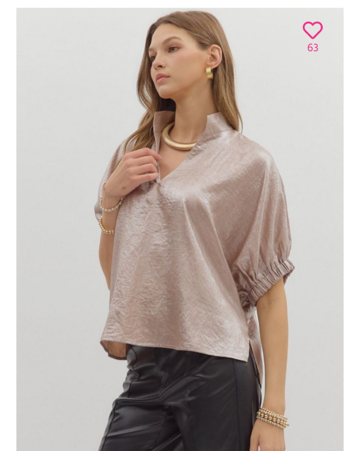 Toast to the Night Metallic Blouse