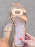 Ring around the Rosie in Cognac Sandal