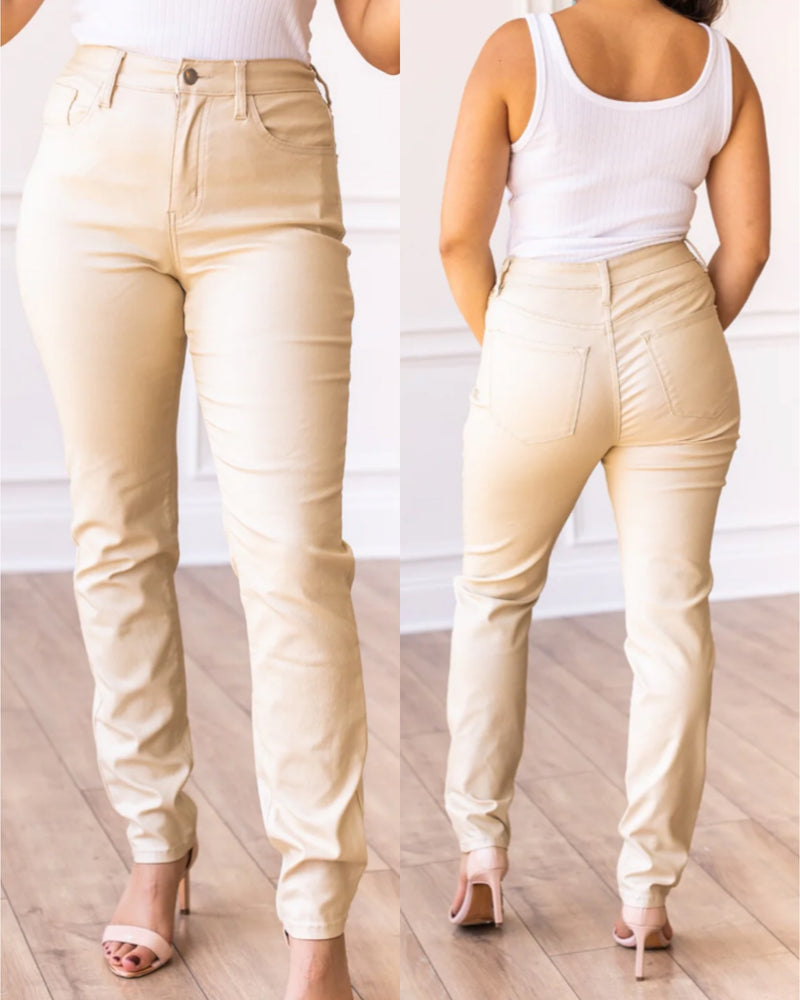 The Giovanna's Metallic Gold Skinny