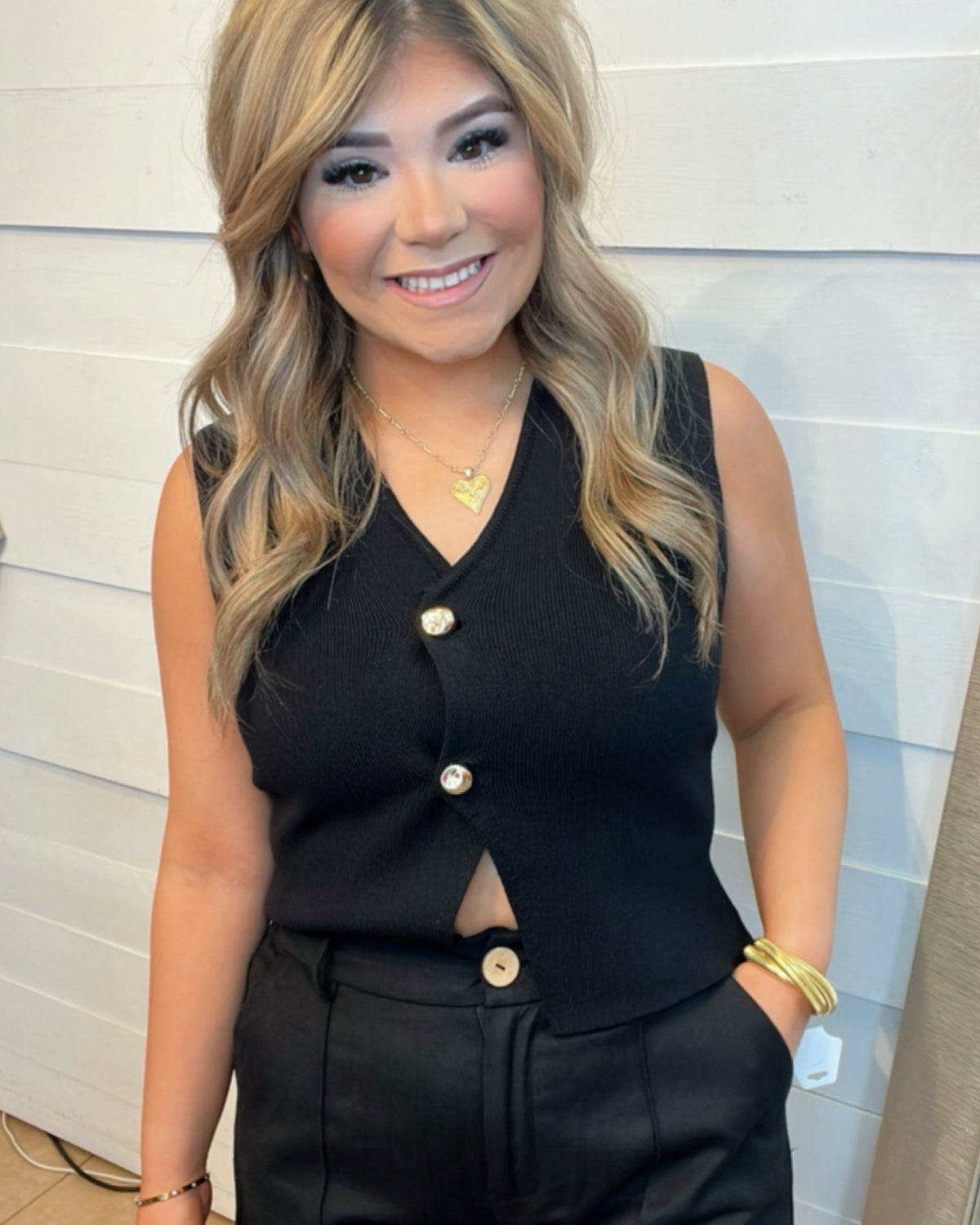 Uptown Dallas Vest in Black
