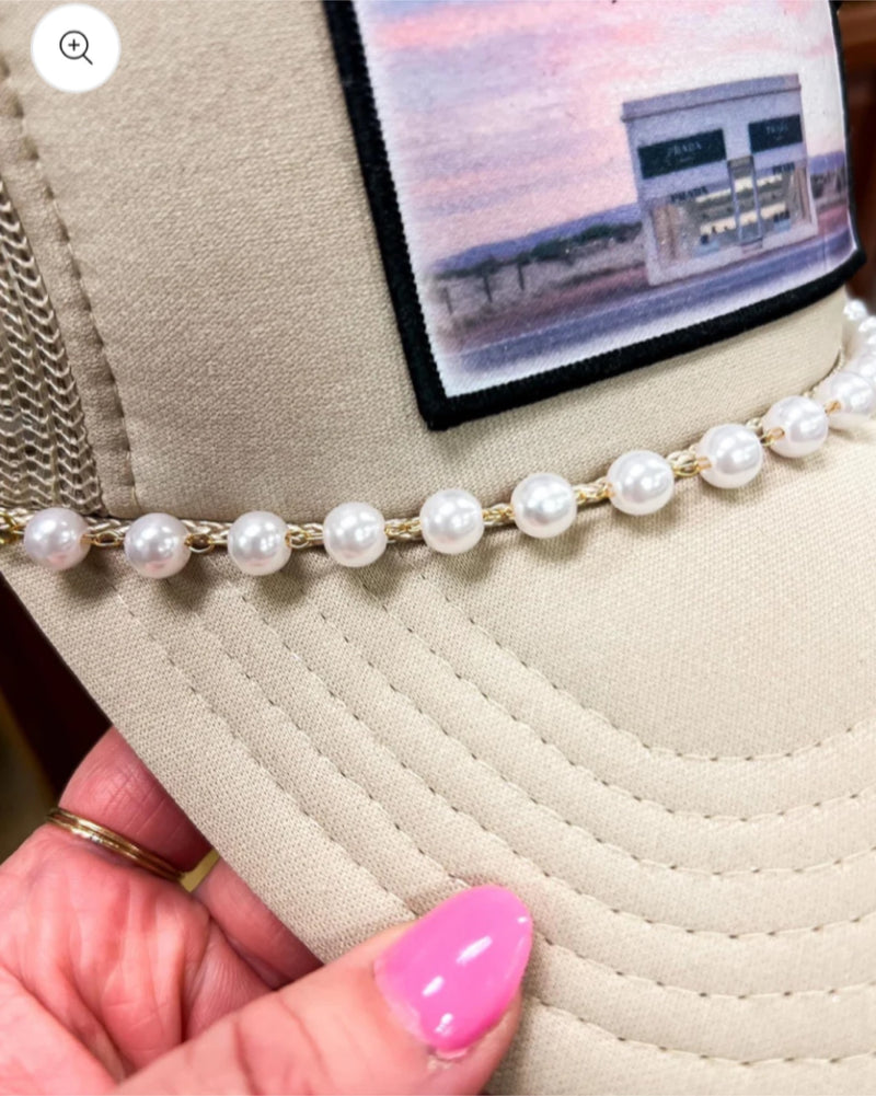 Pearl Link Hat Chain