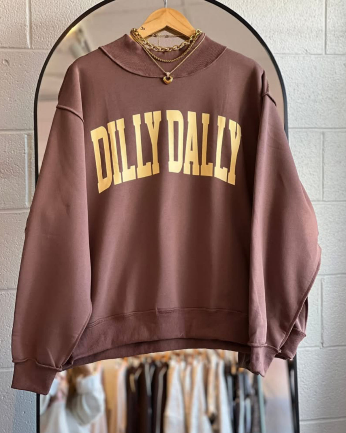 DILLY DALLY Mock neck sweater top