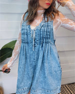 Country Concert Denim Romper