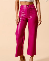 Champagne Bar Faux Leather Pants