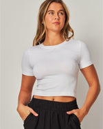 Ultra-stretch Crew Neck Crop Top