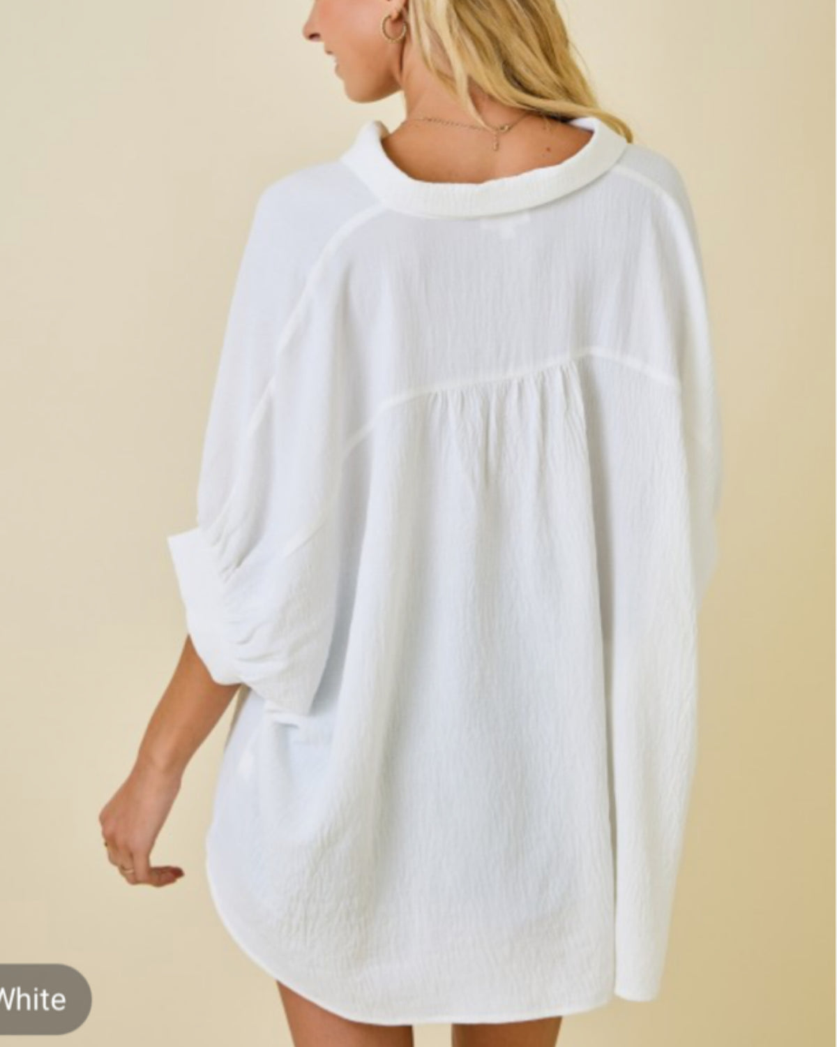 Tailgate Button Down Blouse in IVORY