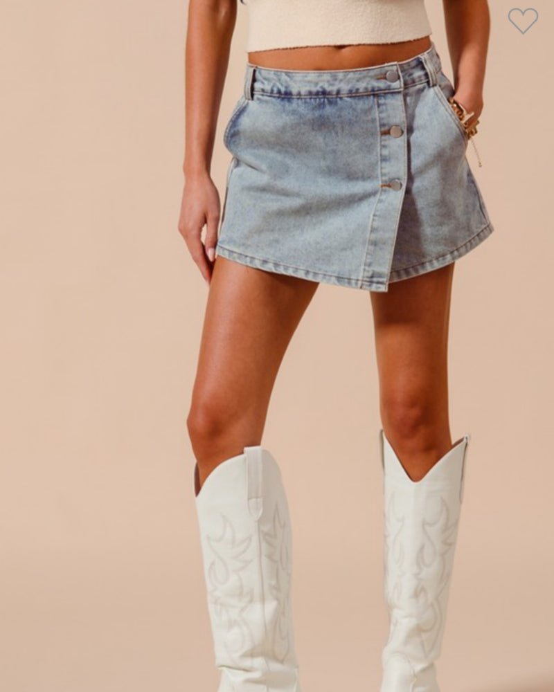 Lying to Myself Denim Skort