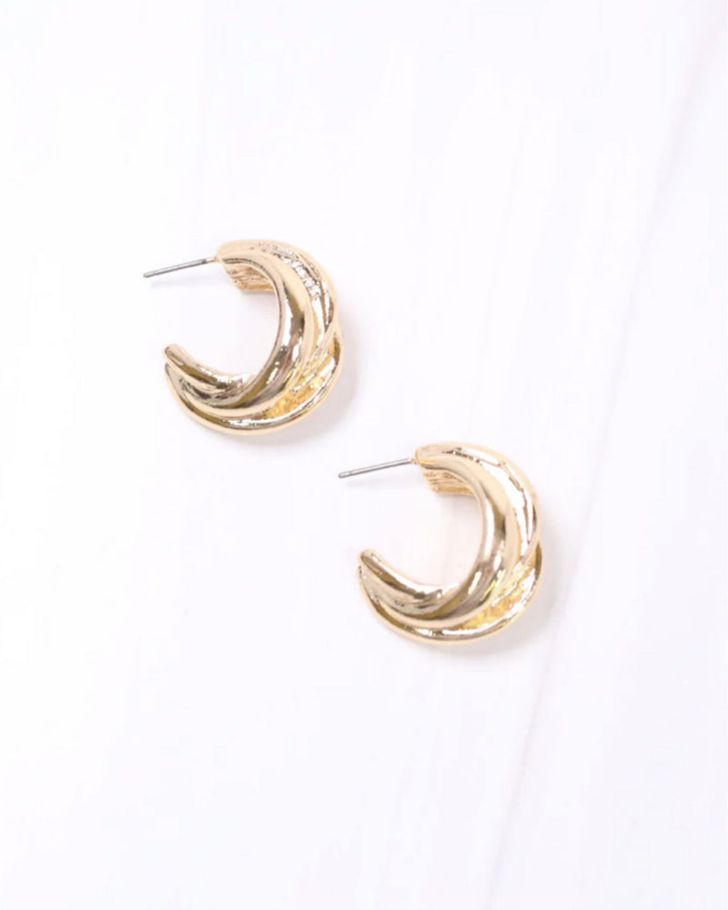 Jolene Textured Hoop Earring