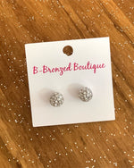 Rhinestone Ball Earrings