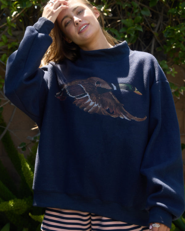 Lucky & Mallard Reversible Mock-Neck Sweatshirt
