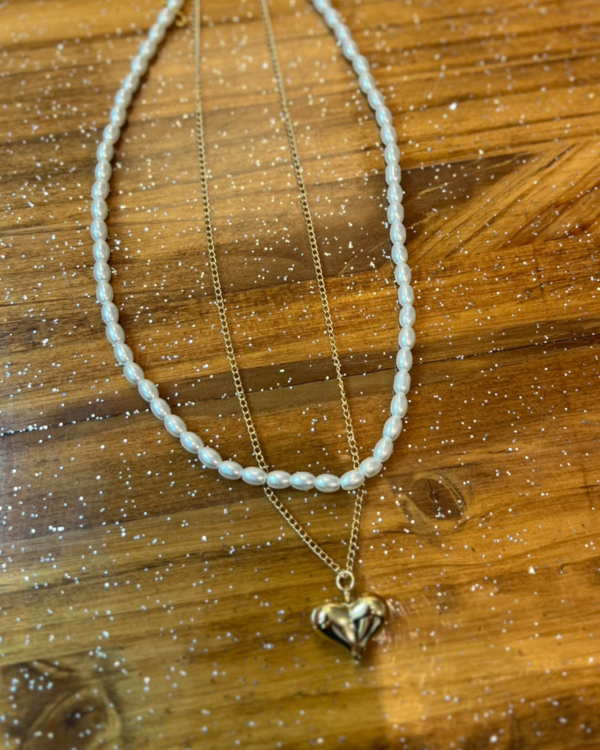 Pearls & My Heart Necklace