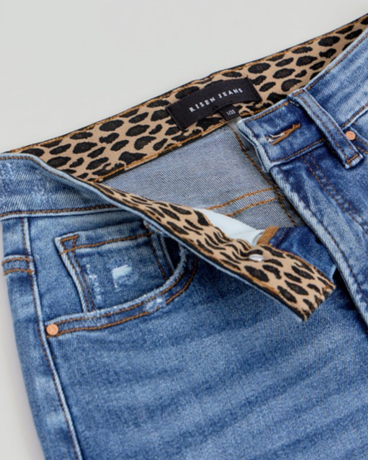 Tummy Control Elastic Band High Rise Jeans