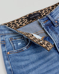 Tummy Control Elastic Band High Rise Jeans