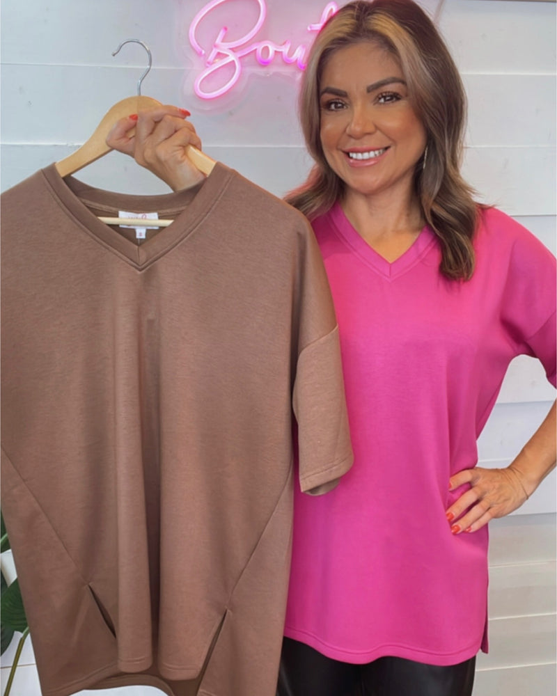 Cody's Lux Tunic in Magenta