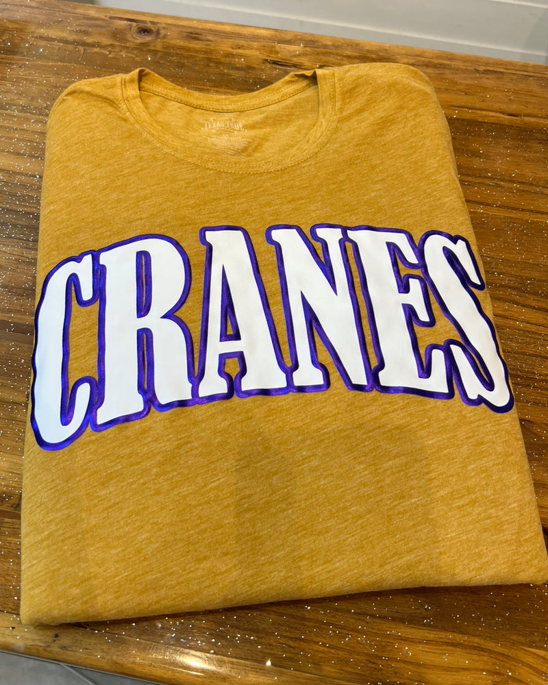 CRANES Metallic Gold tee