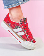 Thats Her Red Plaid Sneaker