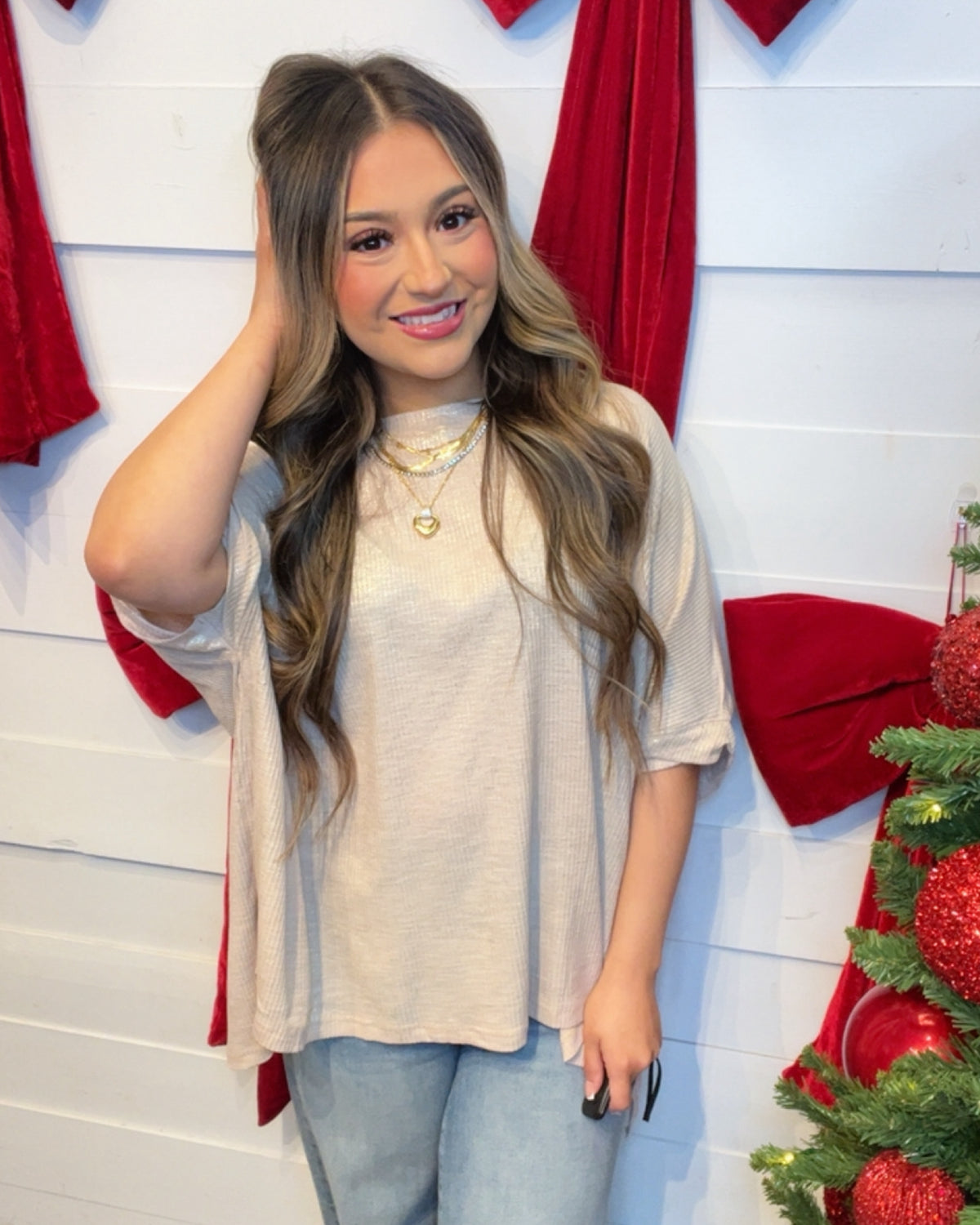 Festive Cuddles oversized Top