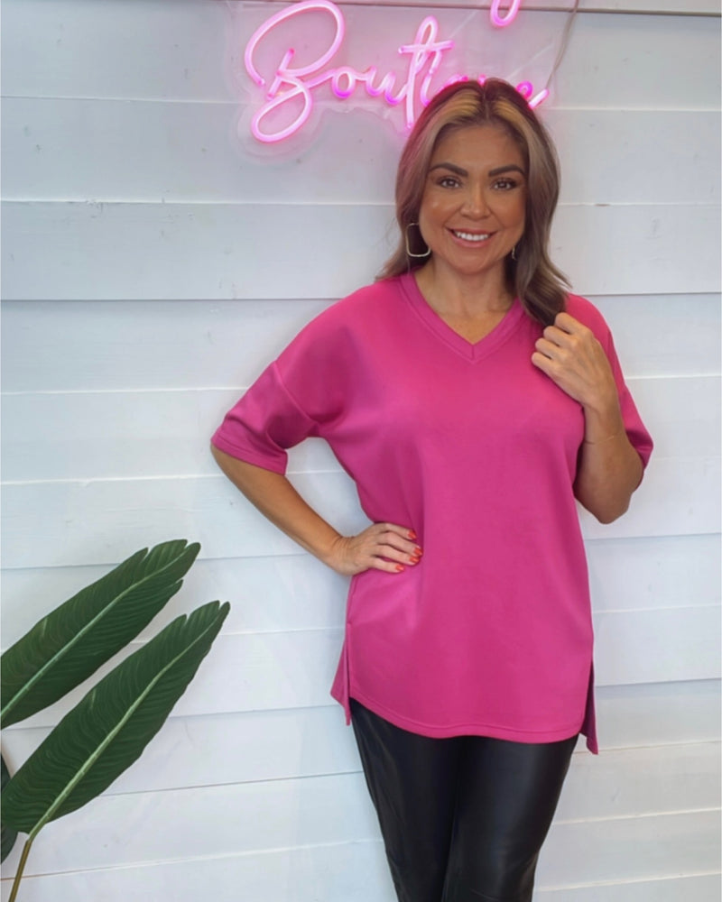 Cody's Lux Tunic in Magenta