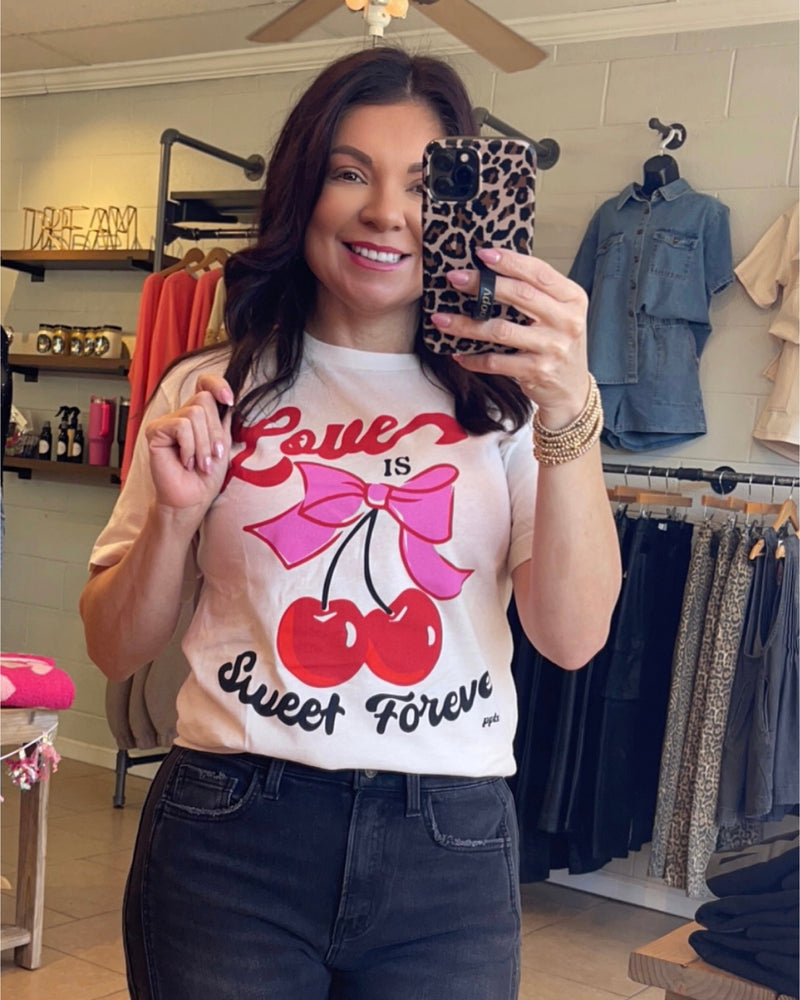 Love is Sweet Cherry tee