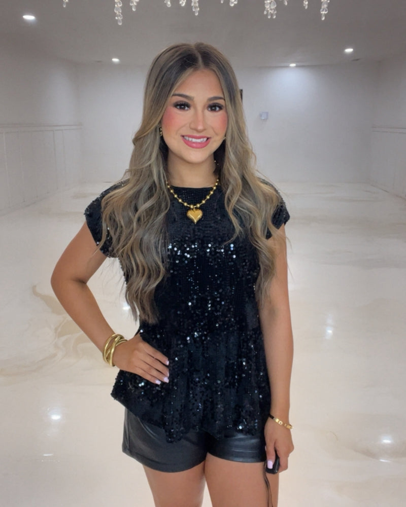 Elevate your Night in Sequins Top