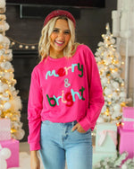 Merry & Bright Hot Pink Sweater