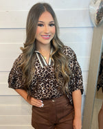 Espresso Love Leopard Blouse