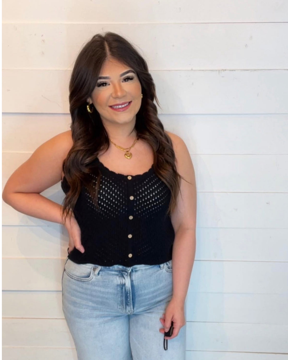 Sweet Escape Open Knit Tank top