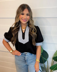 Polished Summer Blouse in Midnight