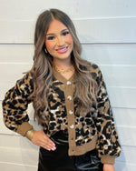 Office Promotion Leopard Sweater Cardigan