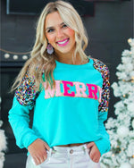 Merry Turquoise Sweatshirt