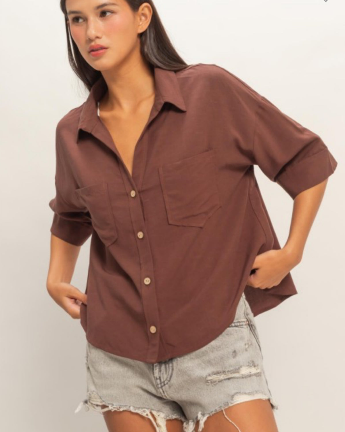 Office Casual Collard Short Sleeve