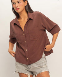 Office Casual Collard Short Sleeve