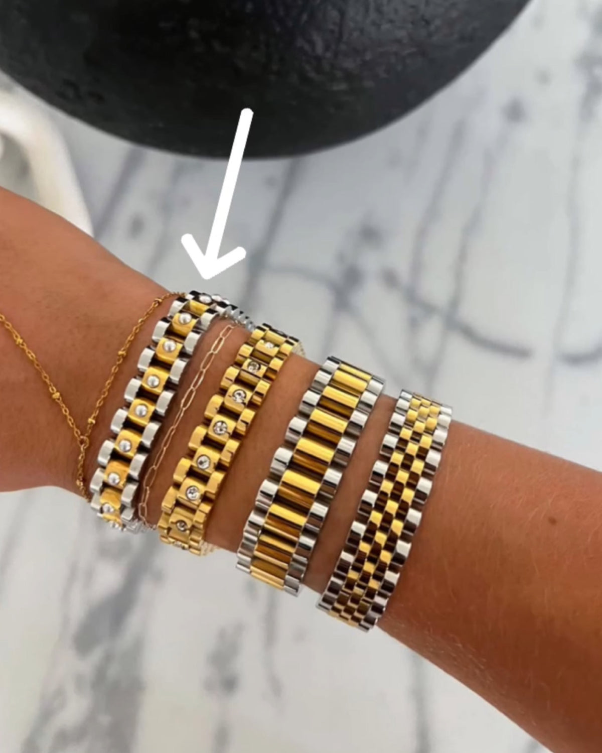 Diamond Two Toned Band