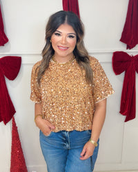 Dazzling at Rooftop Dinner Top in GOLD