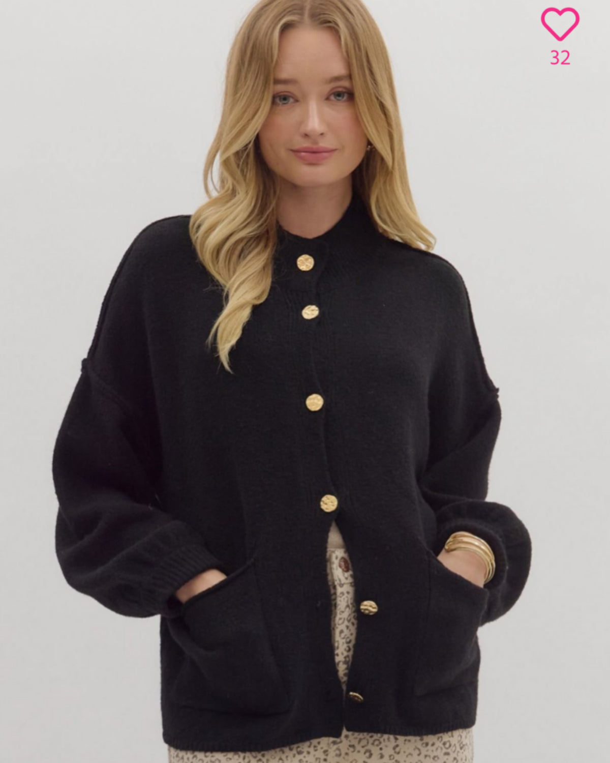 Winter Affair Cardigan in Black