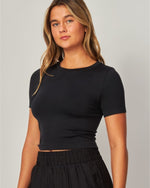 Ultra-stretch Crew Neck Crop Top