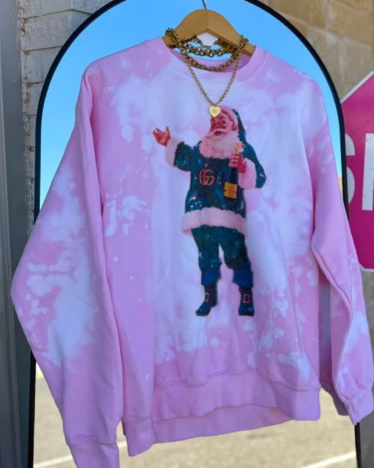 Gina Santa Bleached Crewneck
