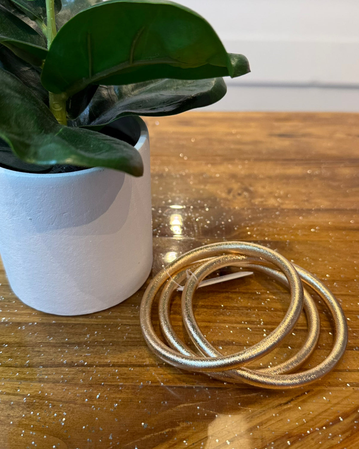 City Girl Matte Gold Bangles