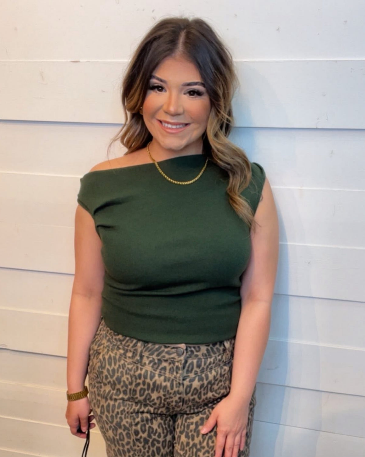 Evening in Forest Green Sweater Top