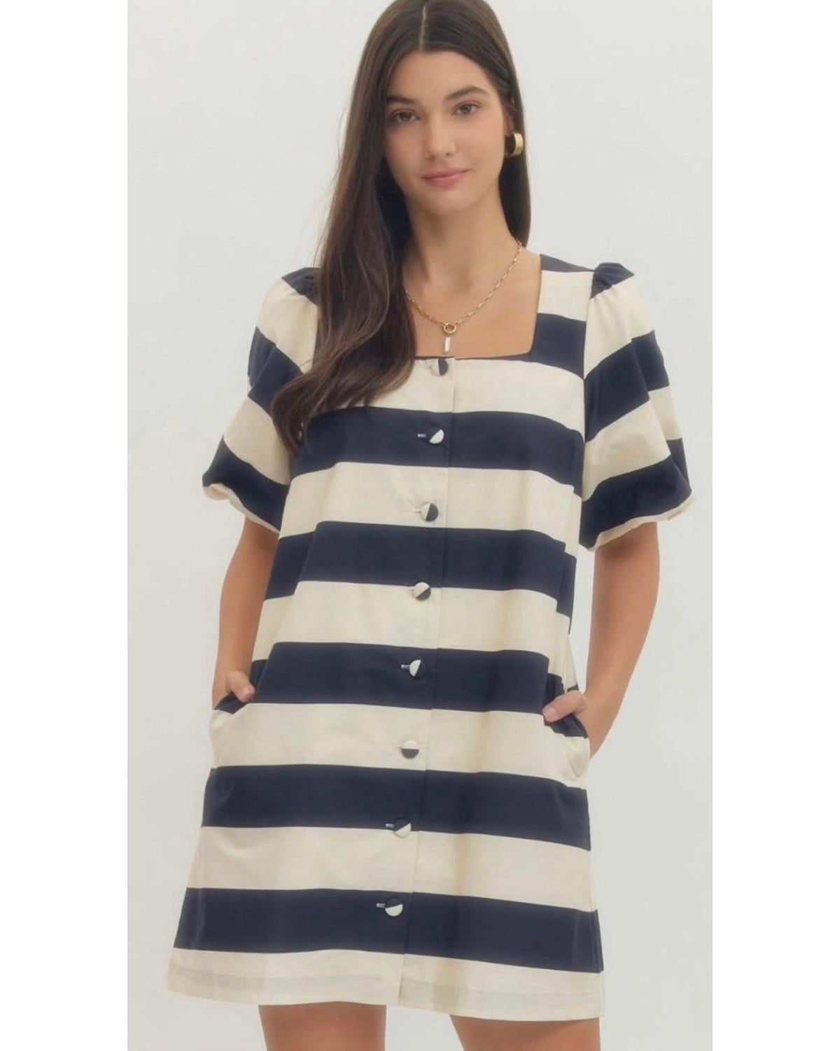 Madison Navy/Cream Dress