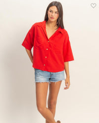 Office Casual Collard Short Sleeve