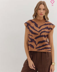 Something Wild in Tiger Sweater Top