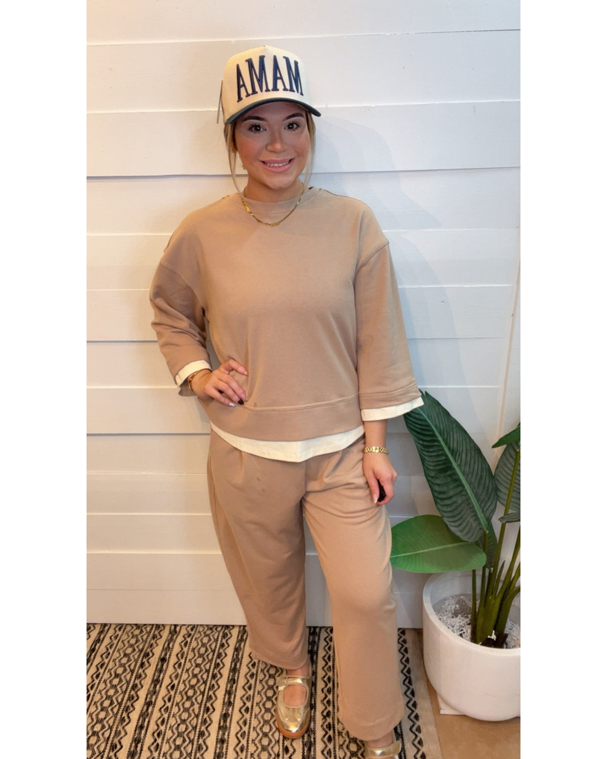 The Busy Mama Sweat Style Set in SAND