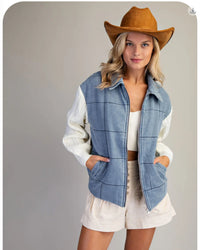 New Country Quilted Denim Jacket