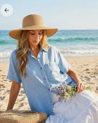 Summer in Chambray Short Top