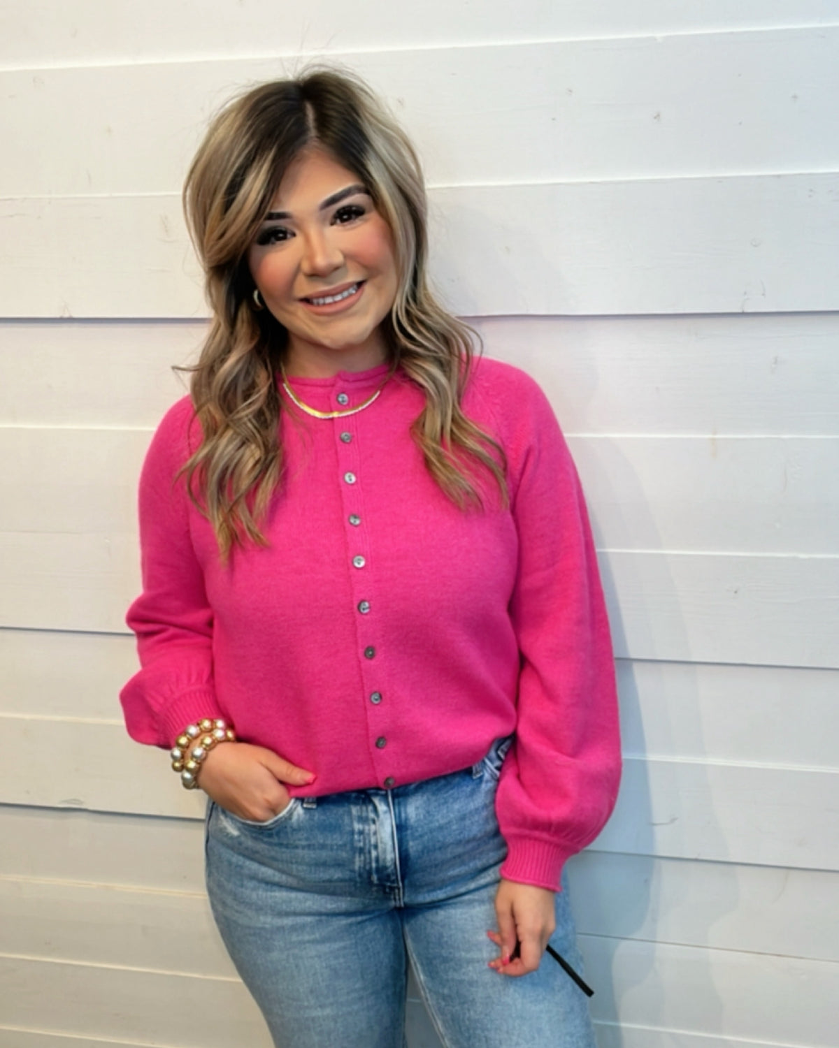 Brisk Morning Pink Cardigan