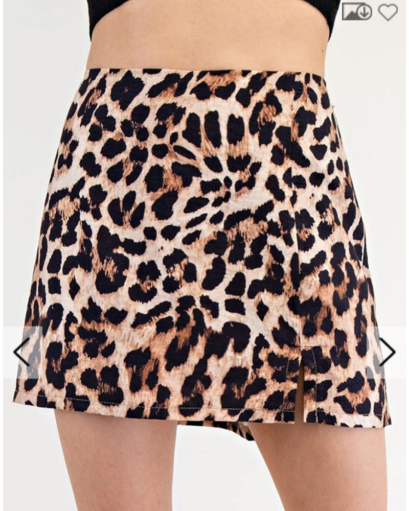 Night Out in Leopard Skort